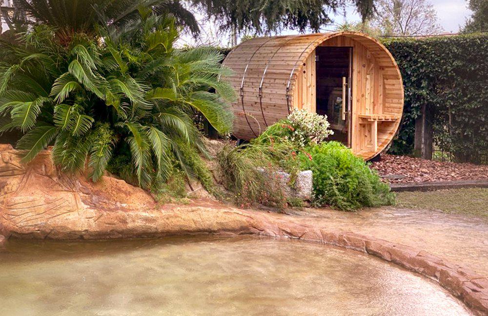 Outdoor accommodations at retreat
