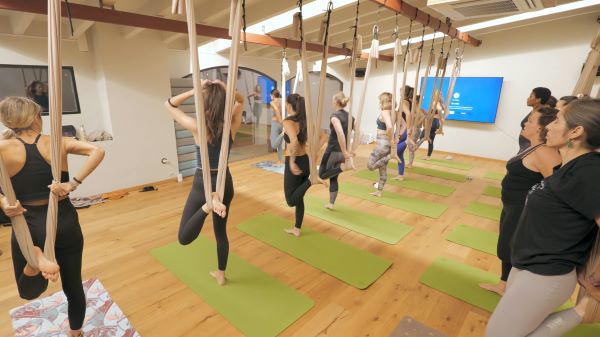 Indoor Yoga at Retreat