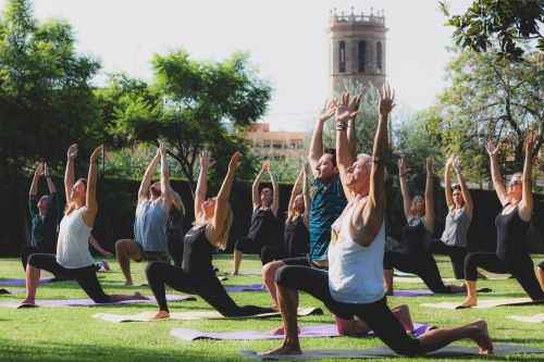 Yoga in the yard